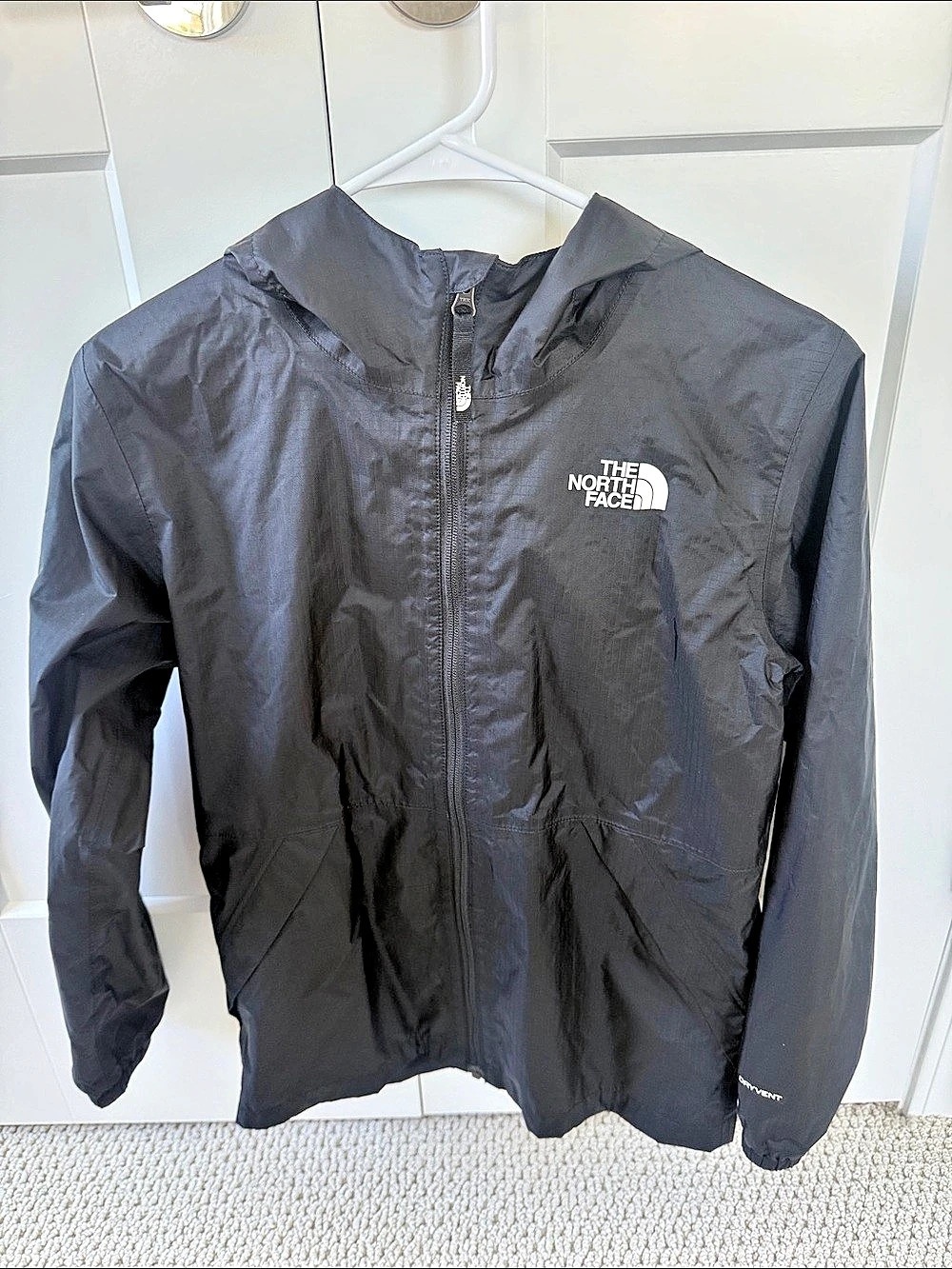 The North Face Boys Resolve Reflective Rain Jacket Black Large